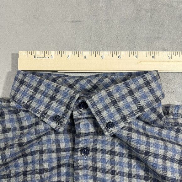 Johnnie O Hangin Out Button Down Plaid Flannel Shirt XL Buffalo Check Thick Soft - Picture 9 of 10